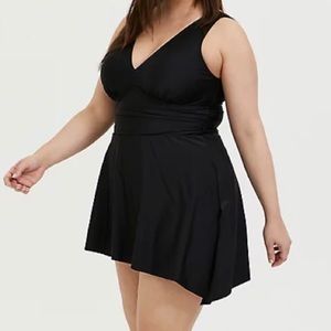 torrid Asymmetrical Skirt Dress Swimsuit NEW